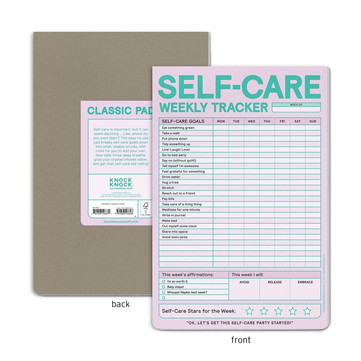 Self-Care Weekly Tracker Pad #12633
