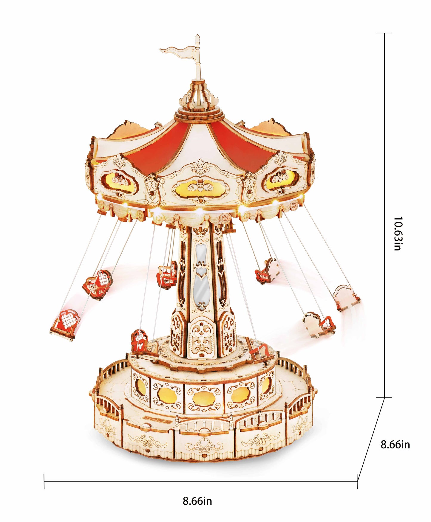 Electro-Mechanical Wooden Puzzle: Swing Ride Gift