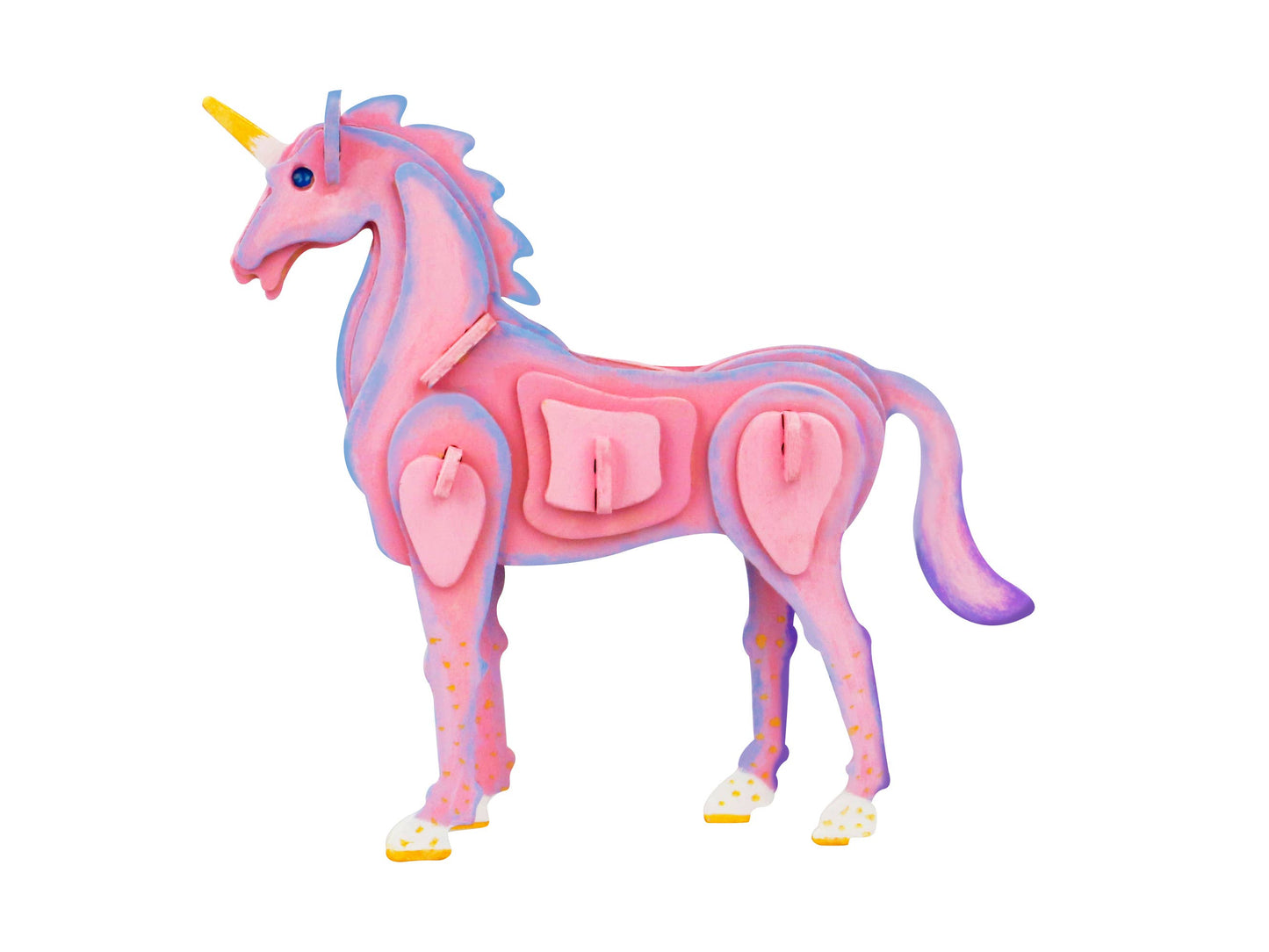 3D Wooden Puzzle with Paint Kit: Unicorn Kids