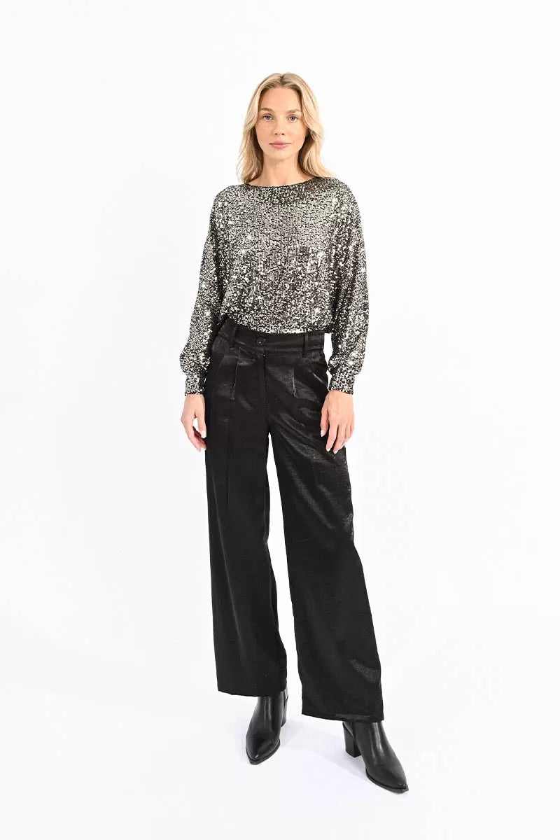 High Waste Satin Pants
