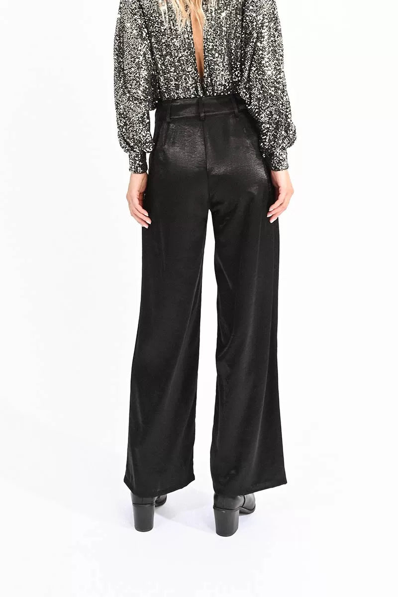 High Waste Satin Pants