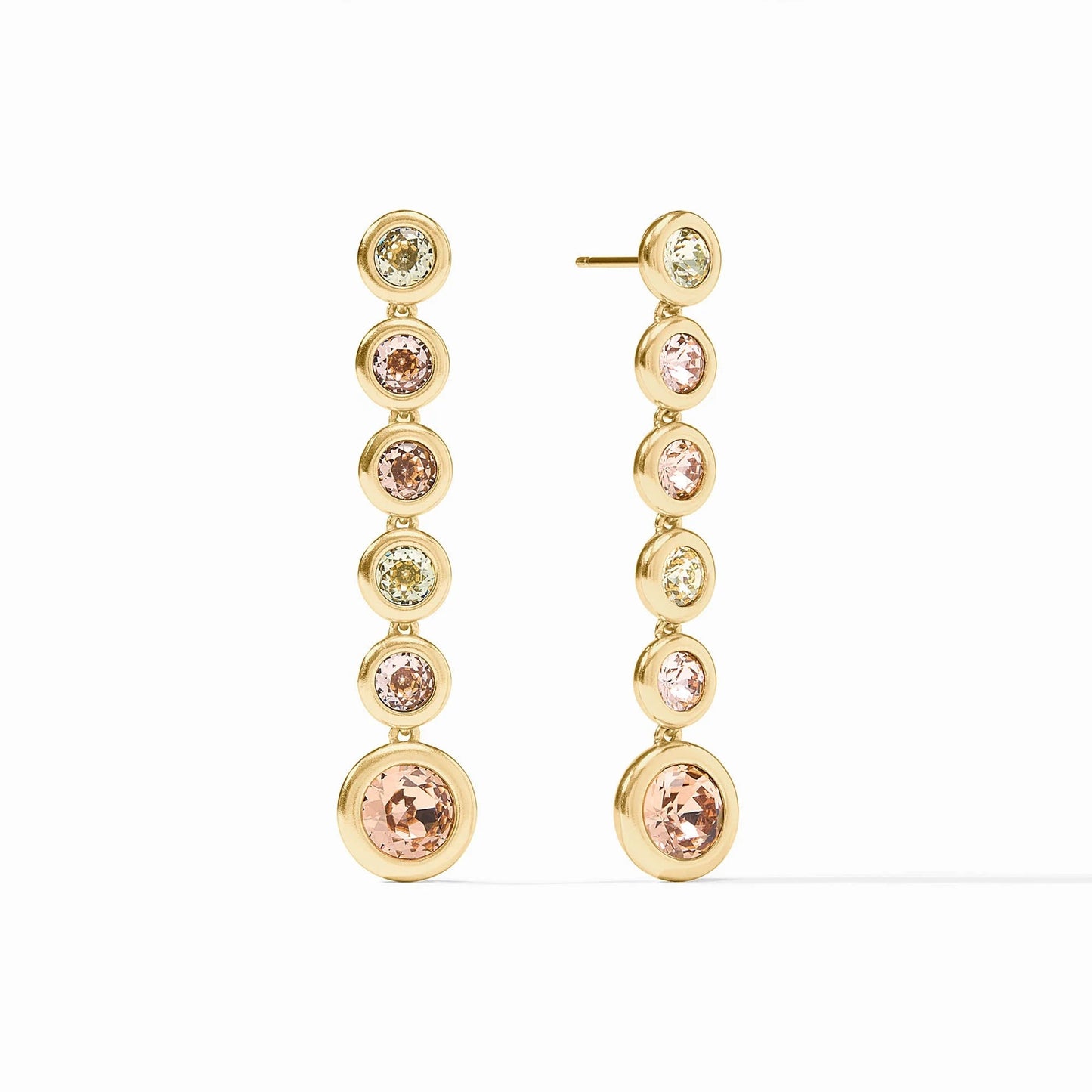 Rainbow Tier Gold Earring with Champaign Radiance