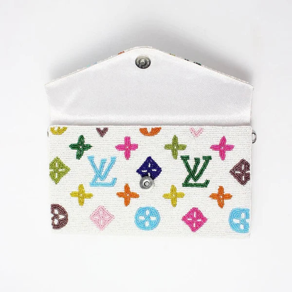 Beaded Envelope Handbag LV Color