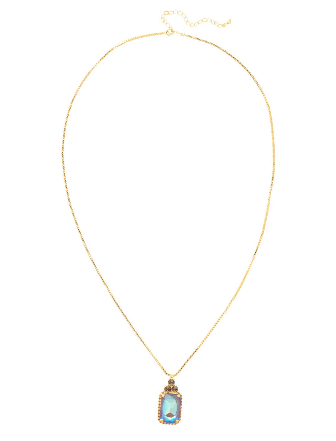 Viretta Embellished Pendant Necklace ocean in silver