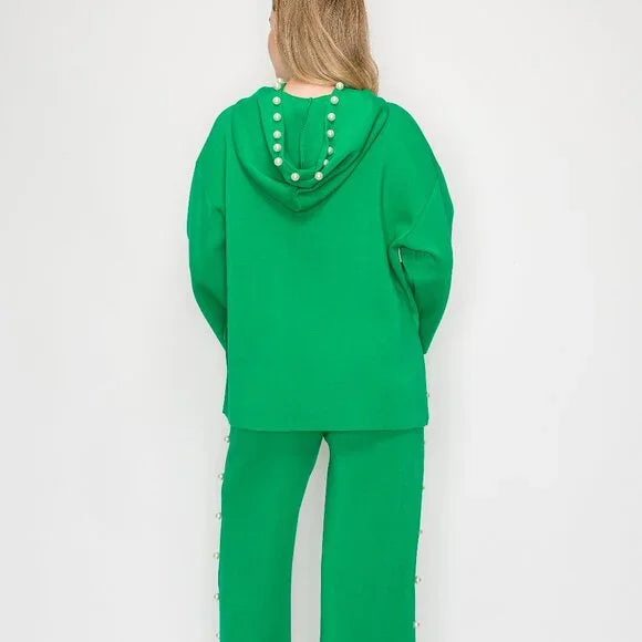 Emerald Pearl Trimmed Pant