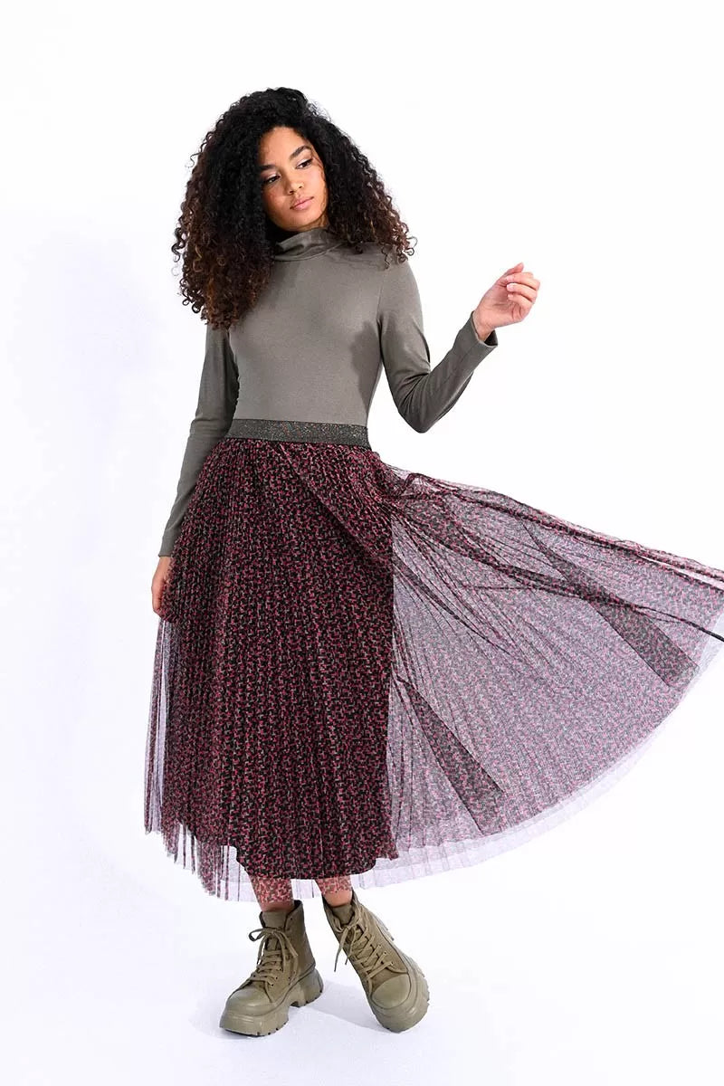 Printed Tulle Skirt