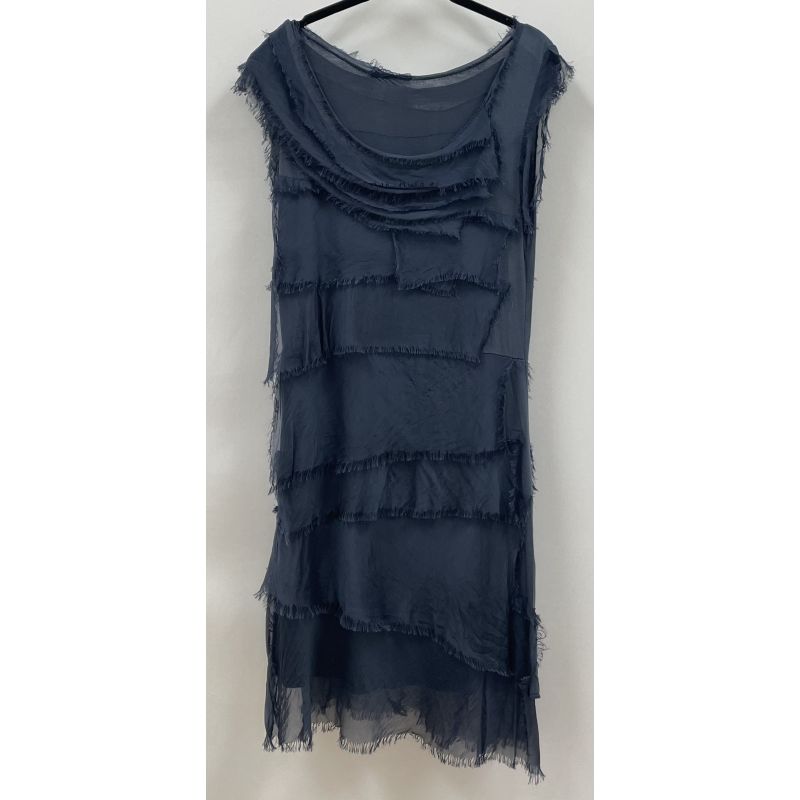 SHORT SILK RUFFLE DRESS