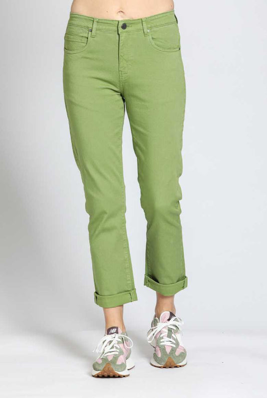 Mid Rise Girlfriend Rolled Jeans