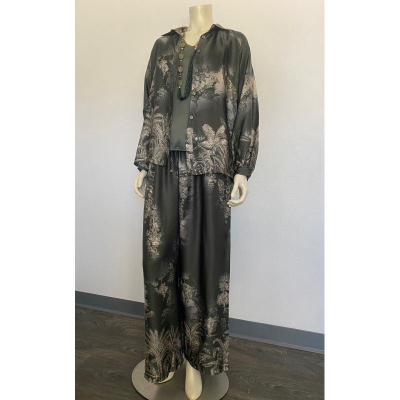Satin Top Tiger Print