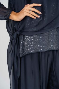 Silk Blouse with Sequins Detail