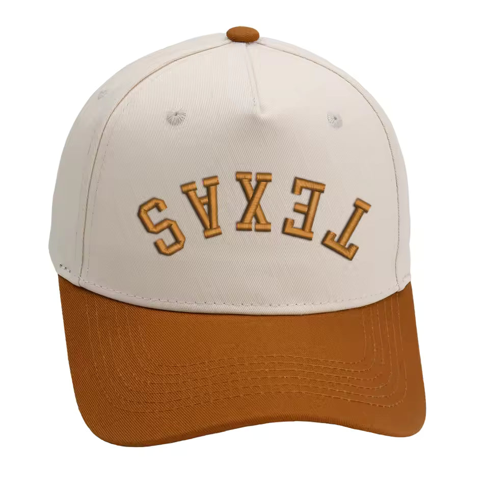 Upside Down Texas and Dallas Hat