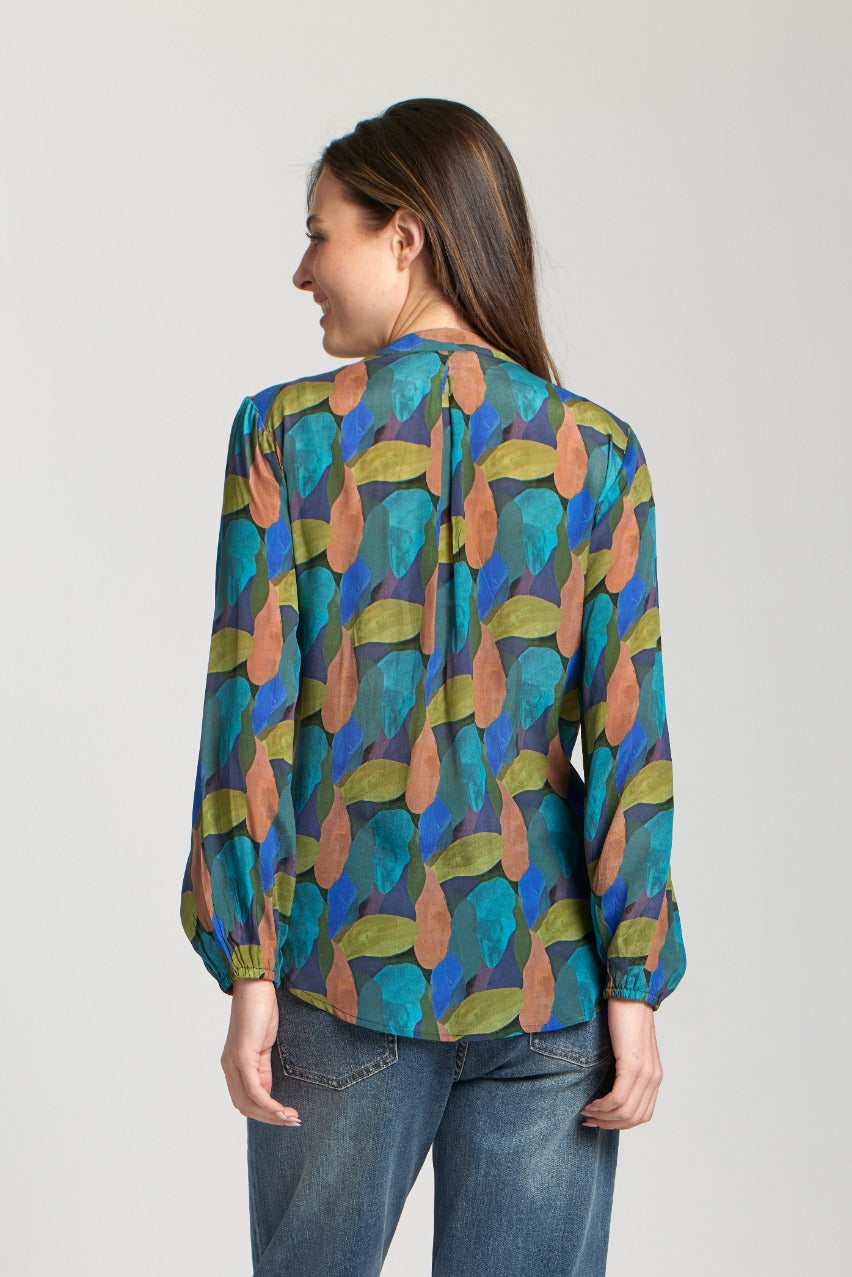 TURQUOISE MULTI Print Top