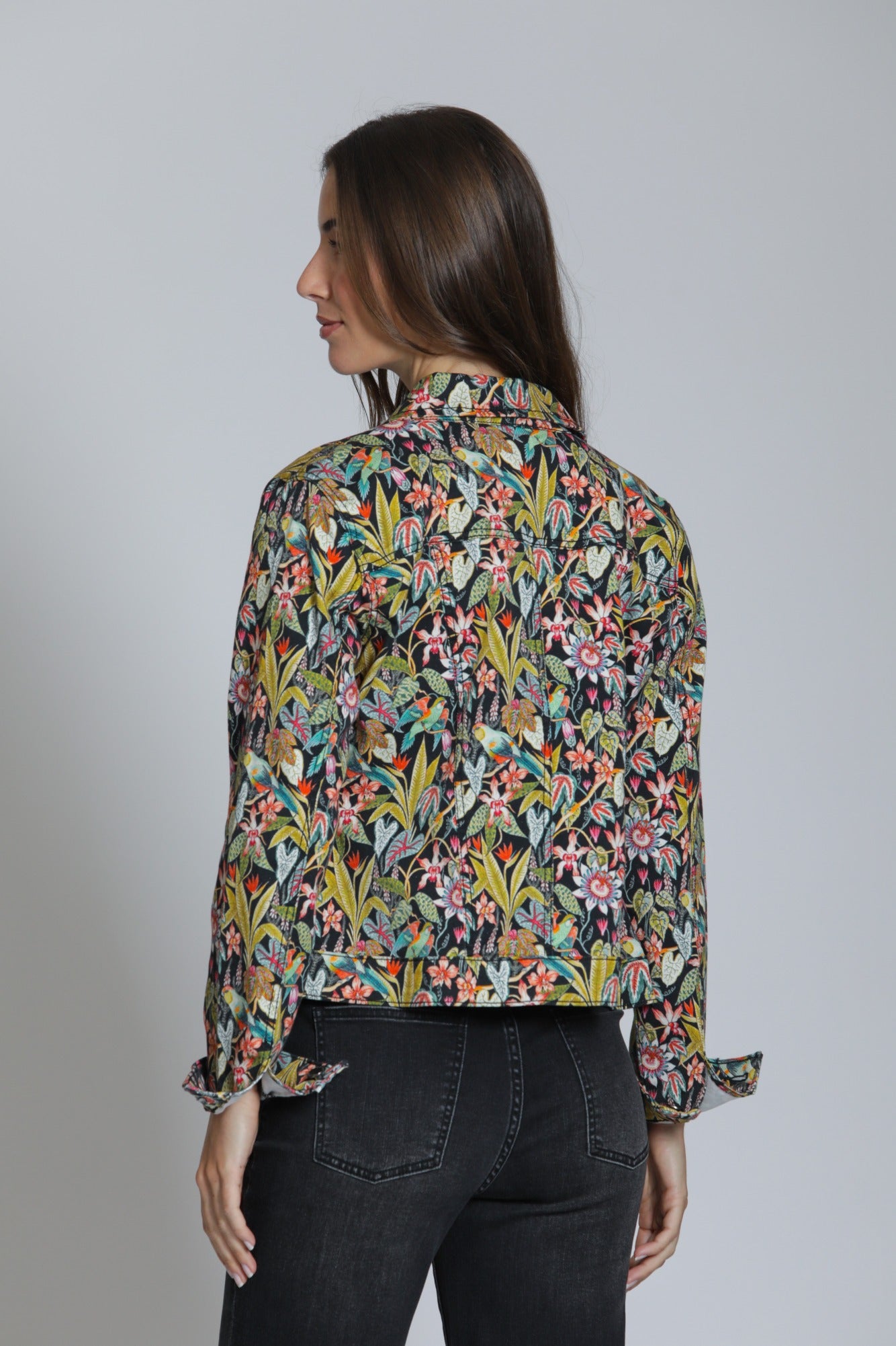 Printed Denim Jacket Yel/Gld Multi