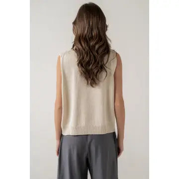 Zip Front S/L Knit Vest