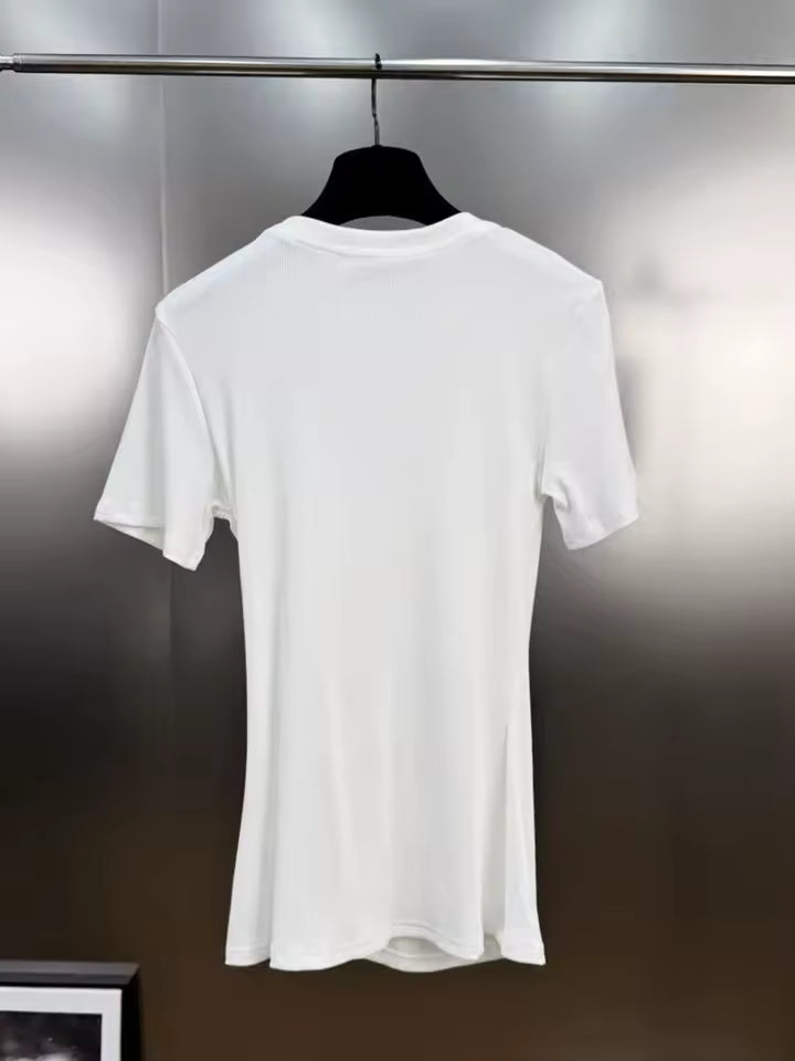 S/S T-shirt with Key Hole One Size