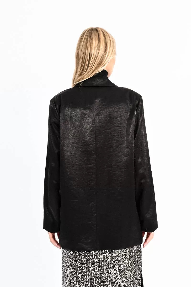 Wide Satin Blazer