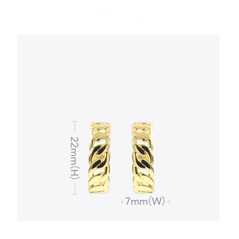 ink Chain Stud Earrings