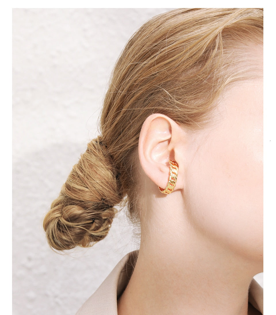 ink Chain Stud Earrings