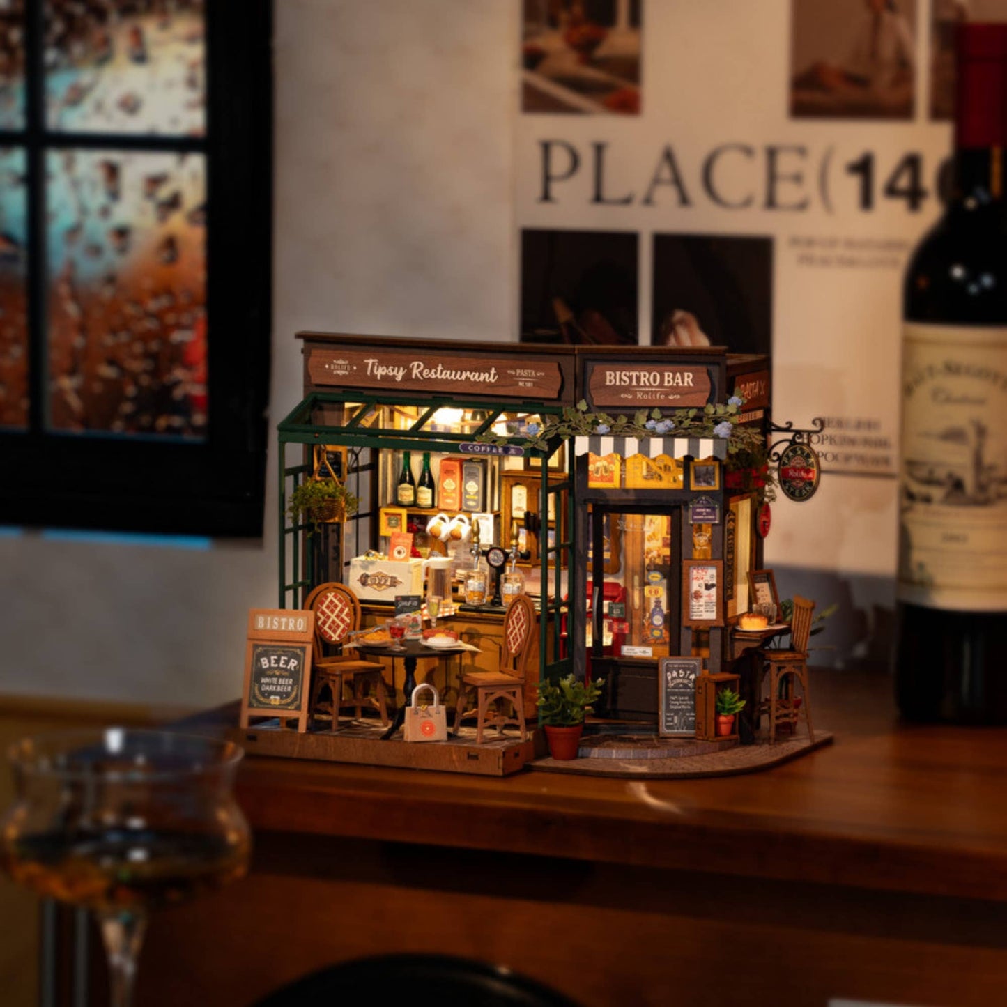 DIY Miniature House Kit: Tipsy Restaurant