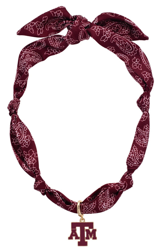 Texas A&M Aggies Logo Bandana Scarf Necklace 26800N