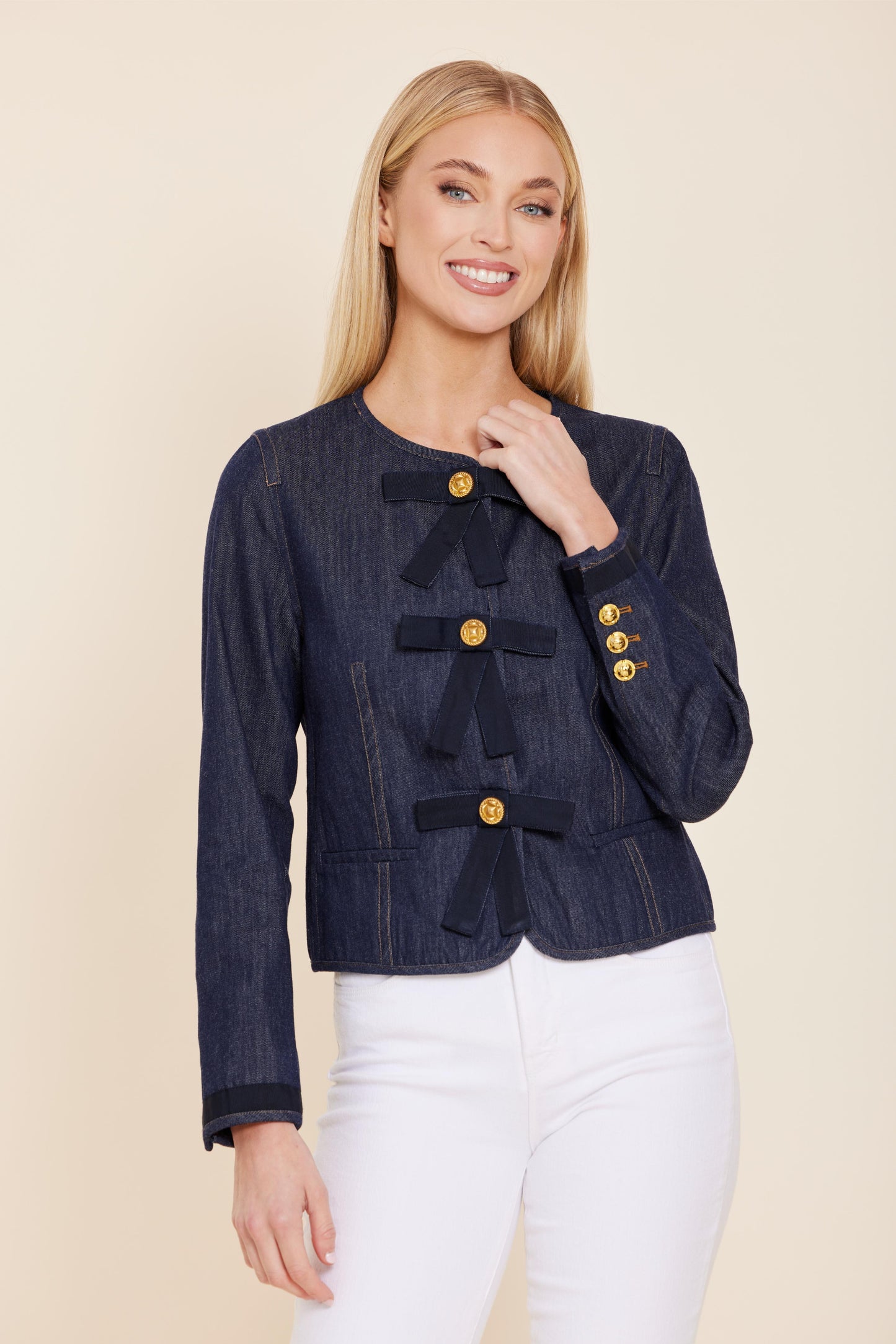 Bow Denim Jacket