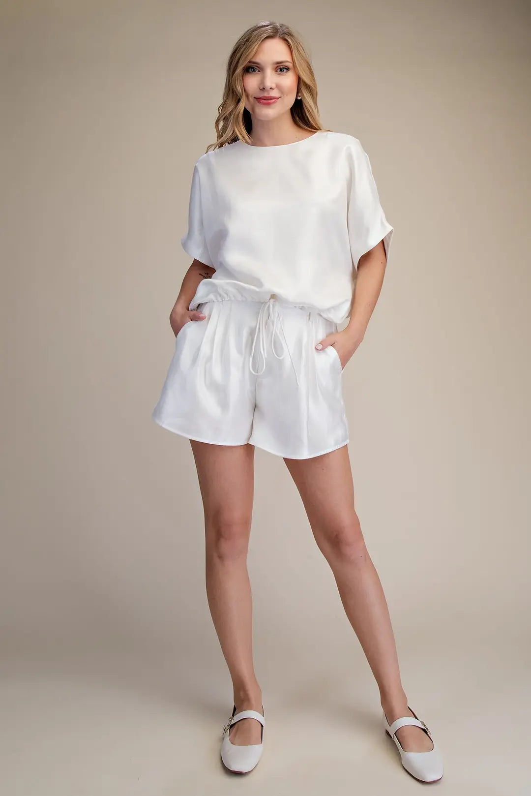 Round Neck Short Sleeve Top