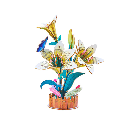 Wooden Puzzle Kit - Lily Bloom Set
