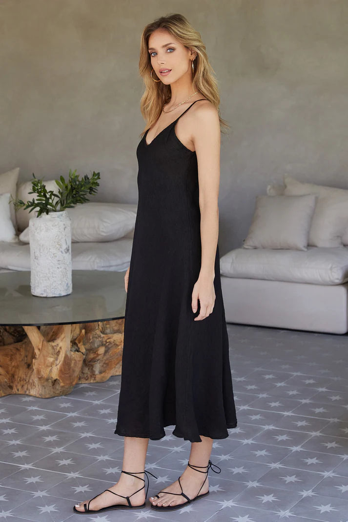 Linen Maxi Slip Dress