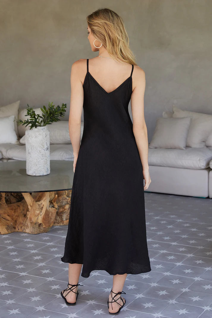 Linen Maxi Slip Dress