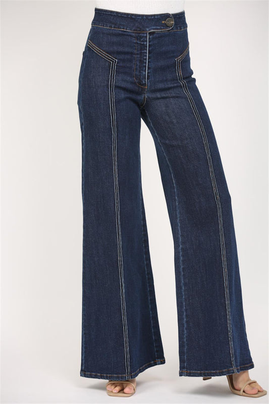 High Waisted Wide Leg Jean