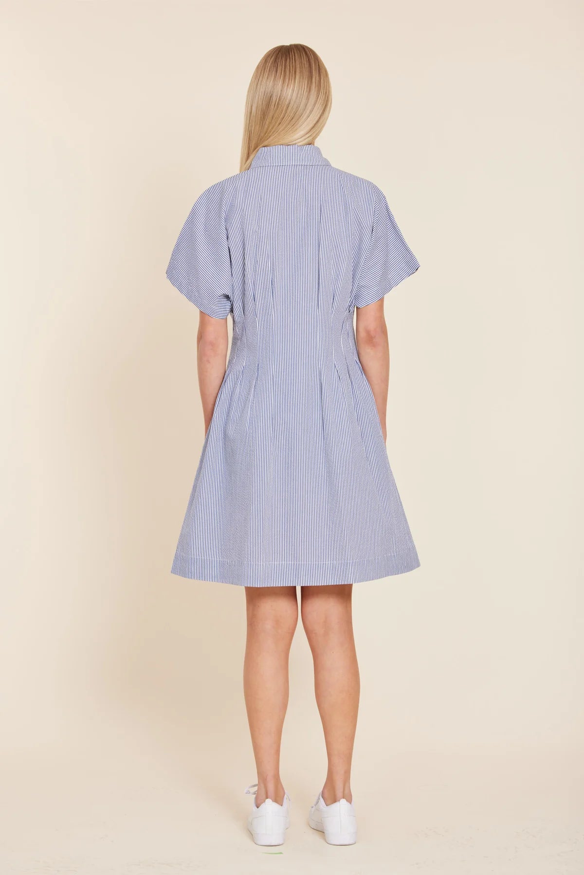 Stripe Dart Waist Dress