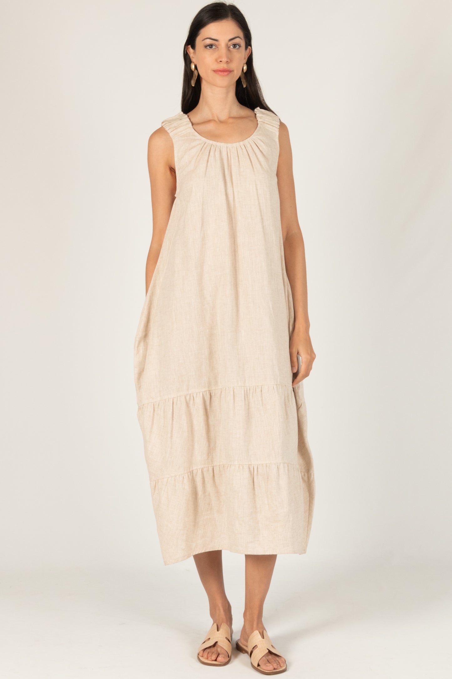 Linen Harem Tank Dress