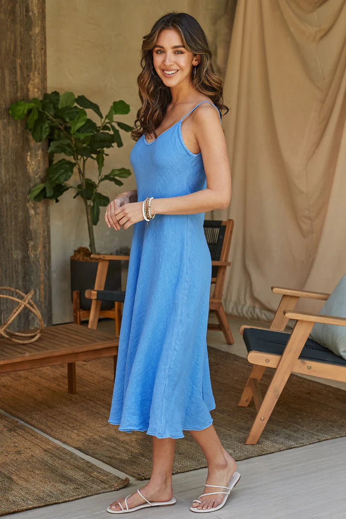 Linen Maxi Slip Dress