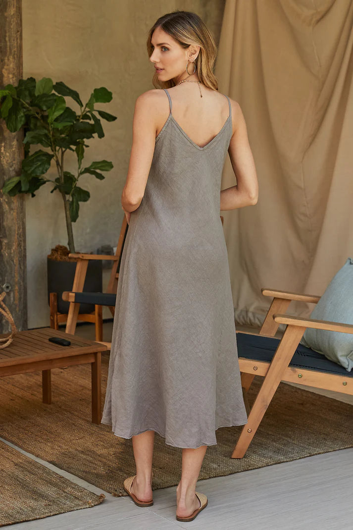 Linen Maxi Slip Dress