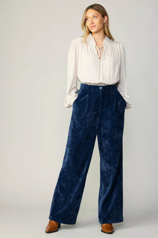 Coduroy High Waist Wide Leg Pant