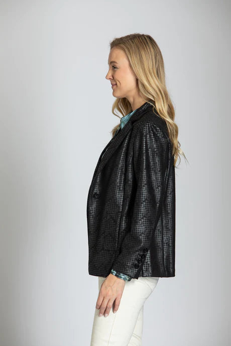 Vegan Leather Blazer