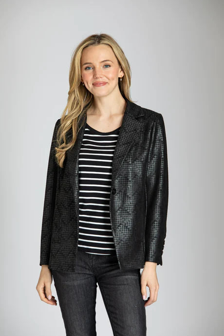 Vegan Leather Blazer