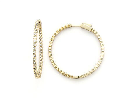 1.5" GLD FLWR CZ HOOP EARRINGS JE5520