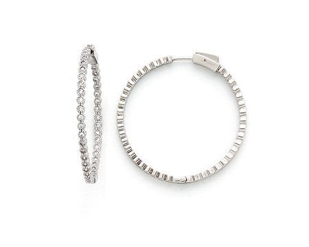 1.5" GLD FLWR CZ HOOP EARRINGS JE5520