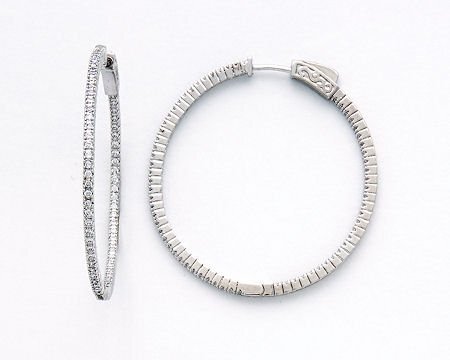 THIN SILVER LARGE HOOP EARRINGS JE5524