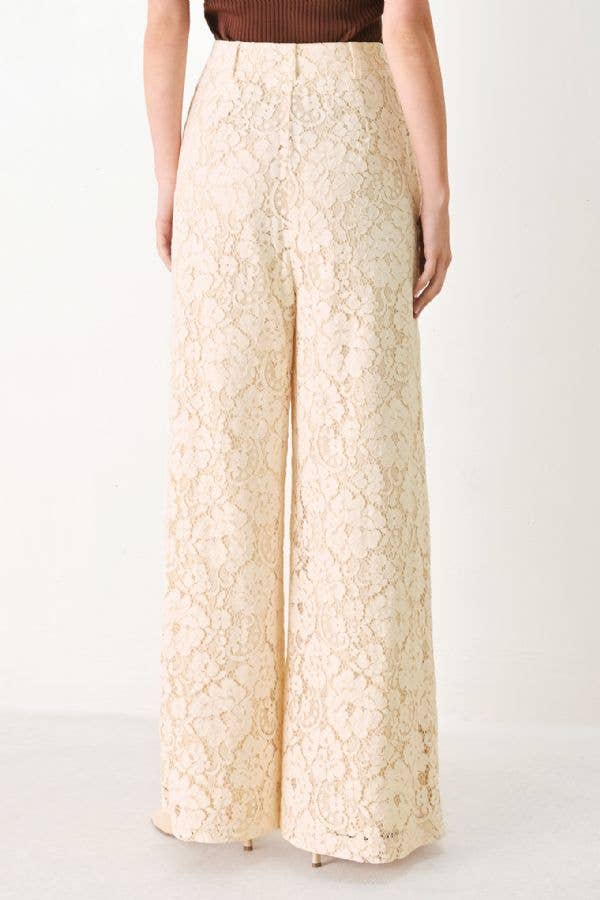 Woven Lace Peach Pant