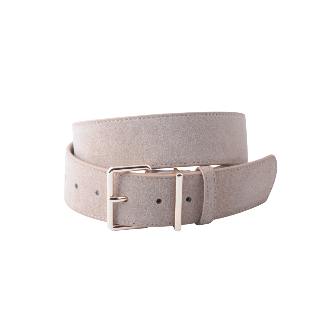 Springtime Suede Belt: Light Blue