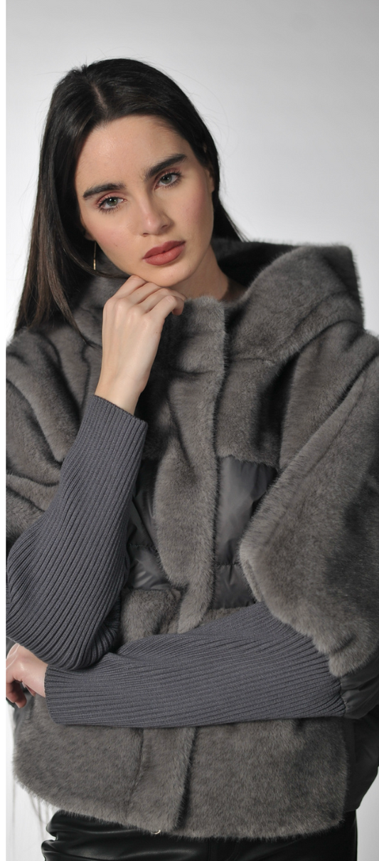 Furry Jacket W/Hood