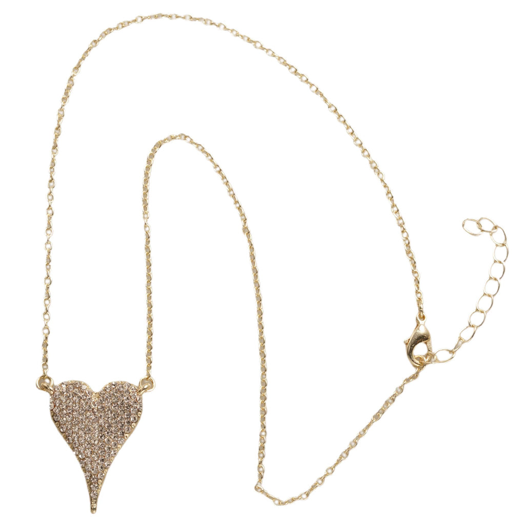 16" PAVE HEART NECKLACE JN3649