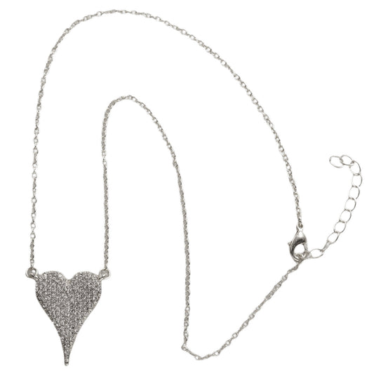 16" PAVE HEART NECKLACE JN3649