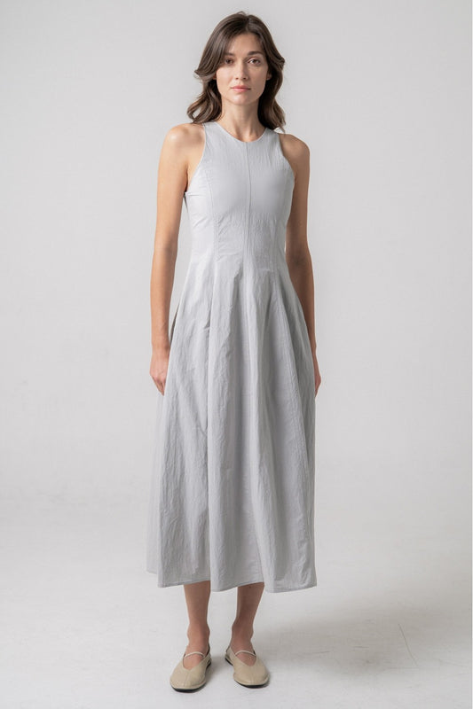 S/L Vertical Seams Midi Dress