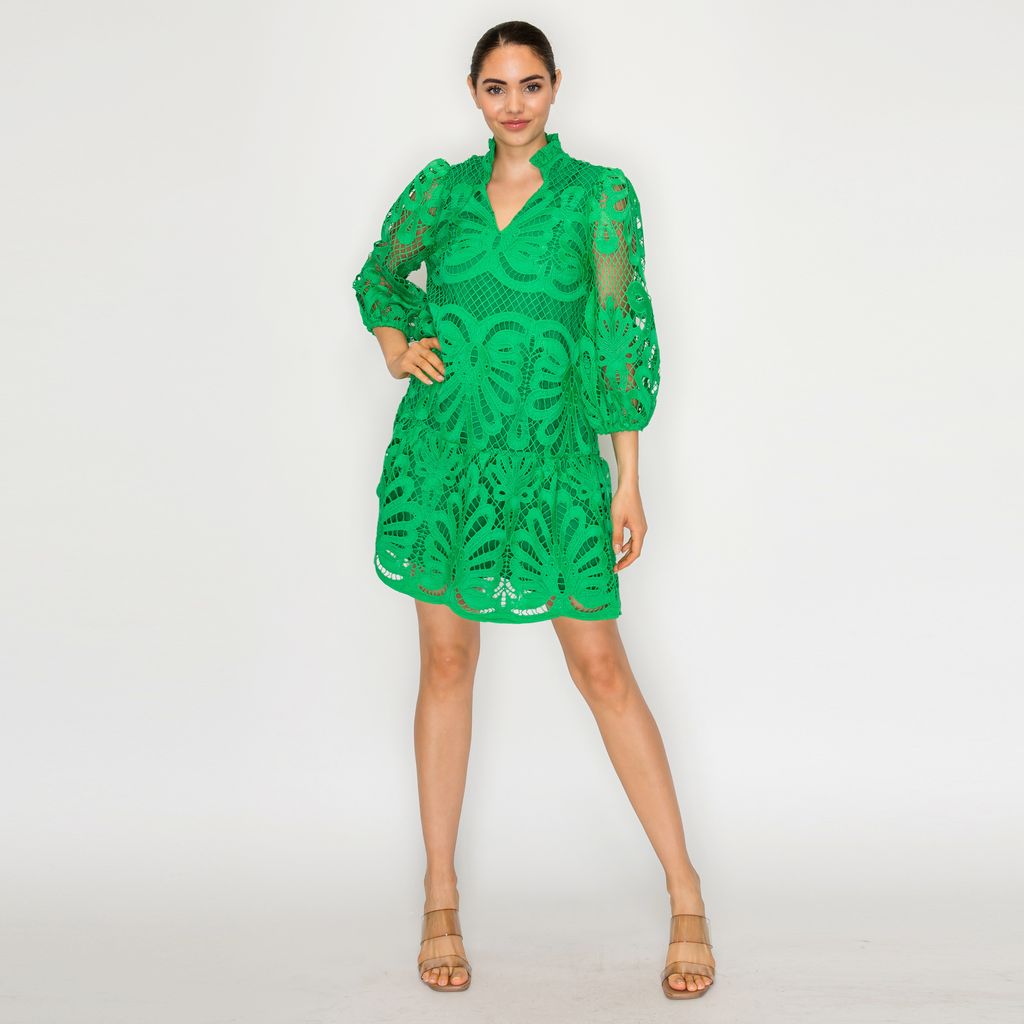 Lace Dress 3/4 Sleeve