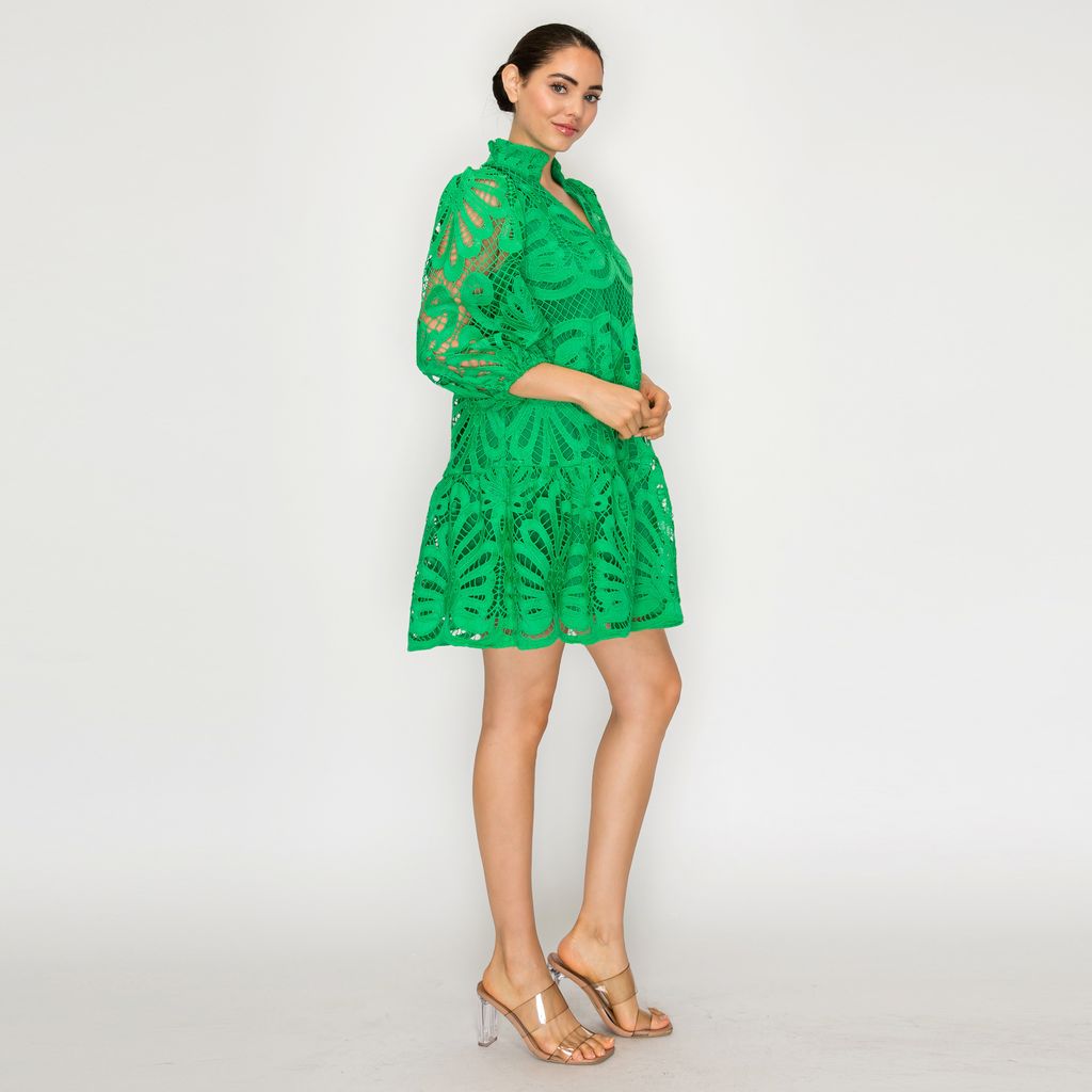 Lace Dress 3/4 Sleeve