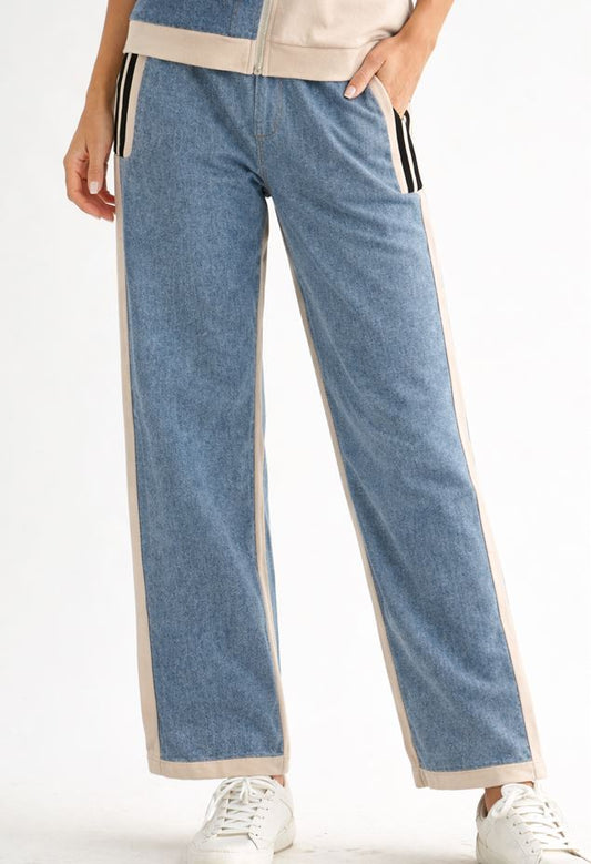 Demi Pant W/ Denim Contrast
