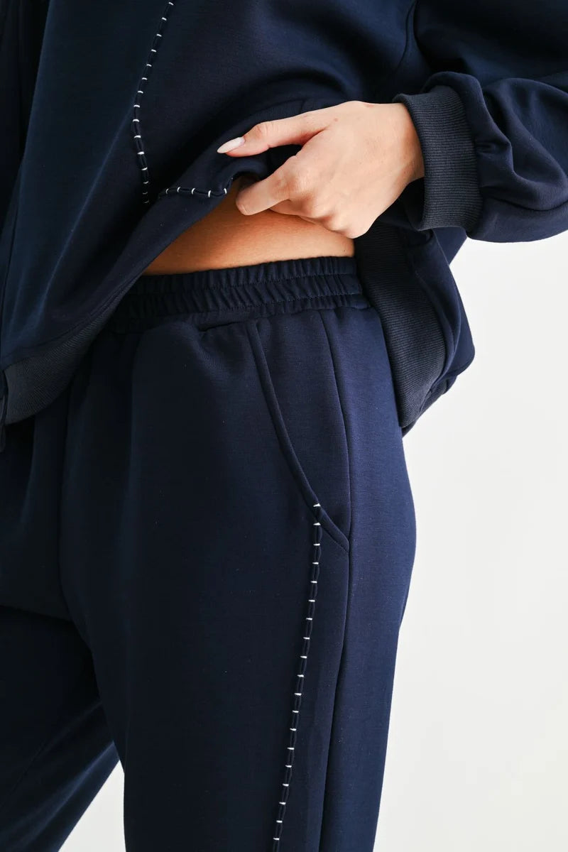 Navy Pant w/ Tonal Stitch Design